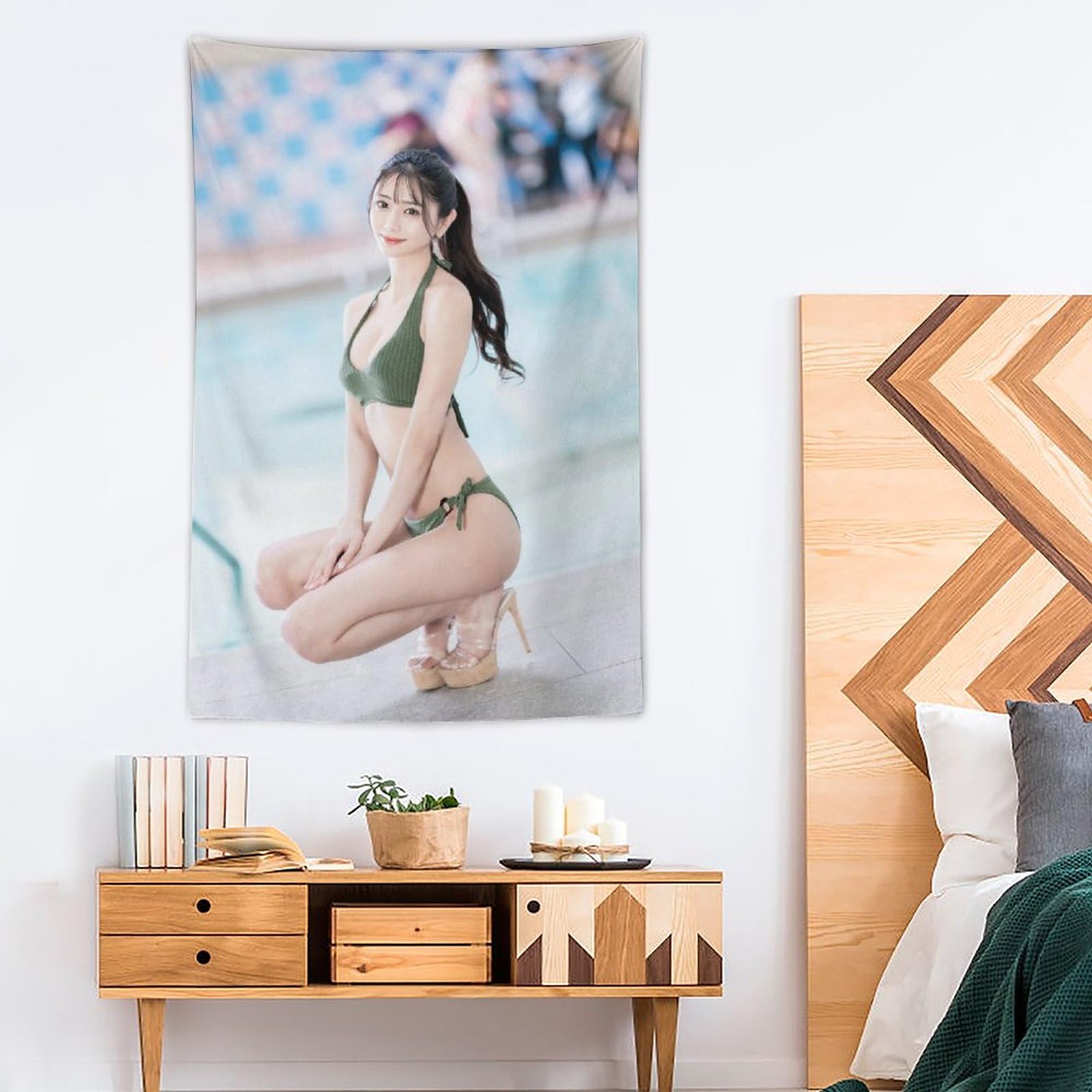 斎藤恭代　タペストリー　布ポスター　160cm×50cm Amazon.co.jp: 斎藤恭代セクシーグラビア水着画像タペストリー